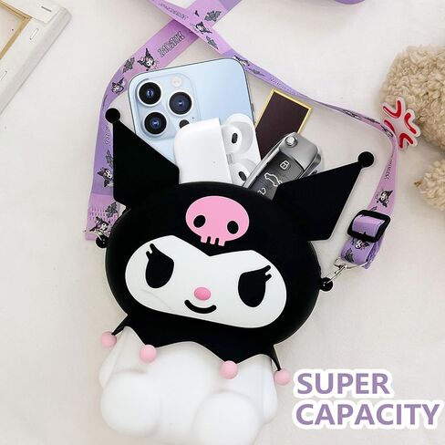 XFXATRJ Kawaii Kuromi Bag Cute Cartoon Shoulder Bag Anime Wallet for Girls Birthday Gifts in Saudi Arabia