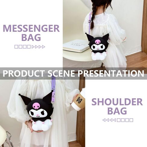 XFXATRJ Kawaii Kuromi Bag Cute Cartoon Shoulder Bag Anime Wallet for Girls Birthday Gifts in Saudi Arabia