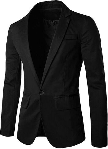 uxcell Men's Notched Lapel Button Slim Fit Casual Lightweight Sport Coats Blazer in Saudi Arabia
