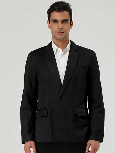 uxcell Men's Notched Lapel Button Slim Fit Casual Lightweight Sport Coats Blazer in Saudi Arabia