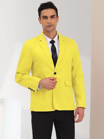 uxcell Men's Notched Lapel Button Slim Fit Casual Lightweight Sport Coats Blazer in Saudi Arabia