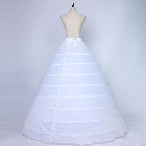 Crinoline Petticoat for Women Wedding 8 Hoop A-line Skirt Slips Prom Ball Gown Petticoat Underwear Slip in Saudi Arabia