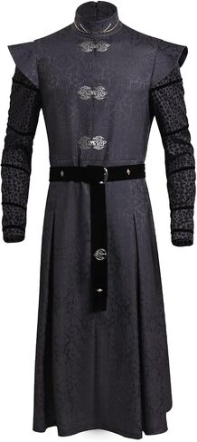 Men's Daemon Targaryen Cosplay Costume Overcoat Windbreaker Dragon Warrior Costume Trench Coat Jacket Belt Suit in Kuwait