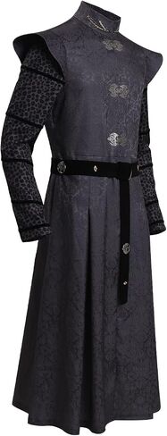 Men's Daemon Targaryen Cosplay Costume Overcoat Windbreaker Dragon Warrior Costume Trench Coat Jacket Belt Suit in Kuwait