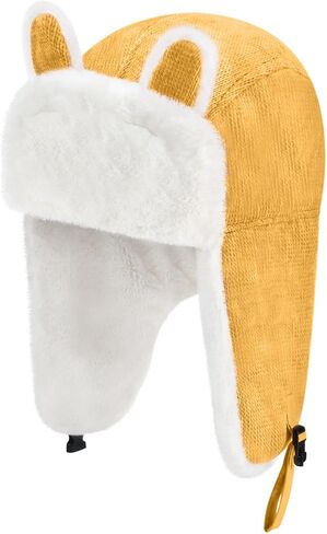 Winter Thickened Earflap Hat, Cute Outdoor Thick Warm Cat Ear Cap for Women in Saudi Arabia