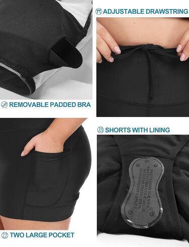 ملابس سباحة نسائية من COOTRY مقاس كبير تانكيني مكونة من قطعتين لباس سباحة متواضع مع واقي من الطفح الجلدي مع شورت in Kuwait