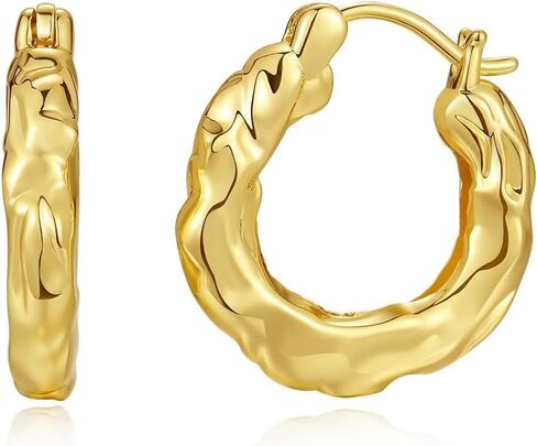 SHIMAO-Gold Hoop Earrings for Women,Niche Design Metal Texture Texture Small Ear Circle,Simple and Fashionable All High-grade Earrings in Saudi Arabia