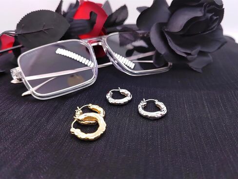 SHIMAO-Gold Hoop Earrings for Women,Niche Design Metal Texture Texture Small Ear Circle,Simple and Fashionable All High-grade Earrings in Saudi Arabia