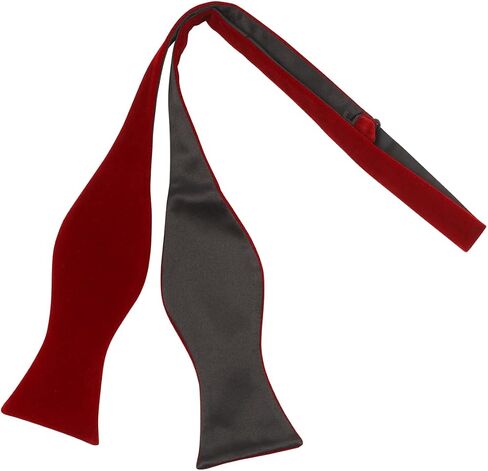 King & Priory Dark Red Velvet Self-Tie Bow Tie in Saudi Arabia