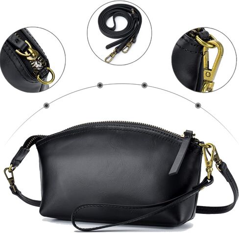 محافظ صغيرة من Lecxci للنساء، حقائب كروس، حقائب يد جلدية، محفظة بمقبض، حقيبة صغيرة على شكل صدفة in Kuwait