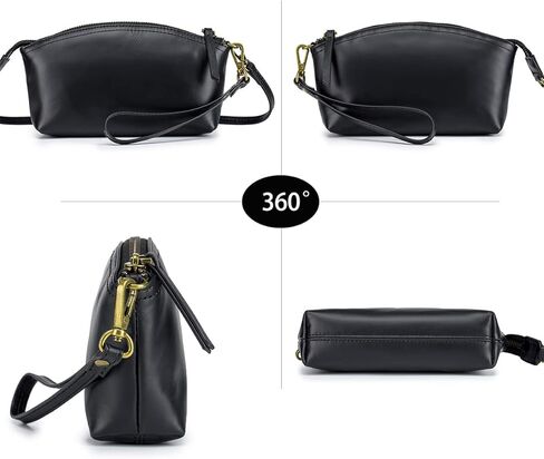 محافظ صغيرة من Lecxci للنساء، حقائب كروس، حقائب يد جلدية، محفظة بمقبض، حقيبة صغيرة على شكل صدفة in Kuwait