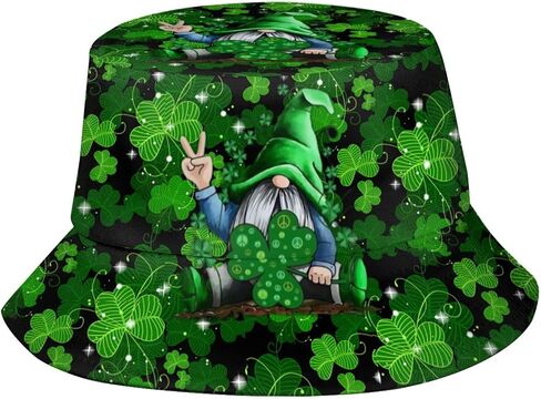 عيد القديس باتريك لطيف لاكي الأخضر شامروك دلو القبعات موضة قبعة واقية من الشمس Packable في الهواء الطلق صياد قبعة للنساء الرجال in Saudi Arabia