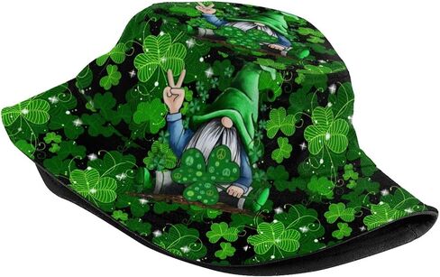 عيد القديس باتريك لطيف لاكي الأخضر شامروك دلو القبعات موضة قبعة واقية من الشمس Packable في الهواء الطلق صياد قبعة للنساء الرجال in Saudi Arabia