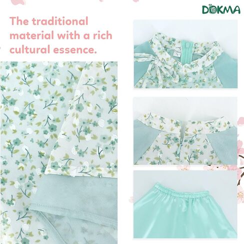 Ao Dai، الزي التقليدي الفيتنامي للأطفال - Ditsy Floral Ao Dai، مقاس 2-6 سنوات in Kuwait