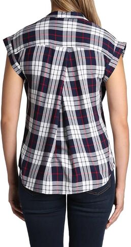 Jachs Women's Cap Sleeve Button Down Shirt - Short Sleeve Printed Blouse in Saudi Arabia