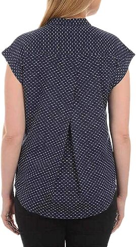 Jachs Women's Cap Sleeve Button Down Shirt - Short Sleeve Printed Blouse in Saudi Arabia