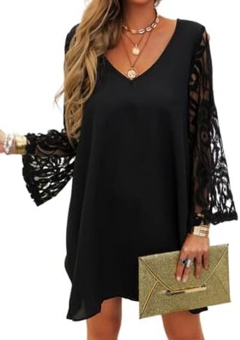 Jane's Sleeve Tulle V Neck Sandy Fabric Dress - Elegant Women's Dress Sandy Fabric in Saudi Arabia