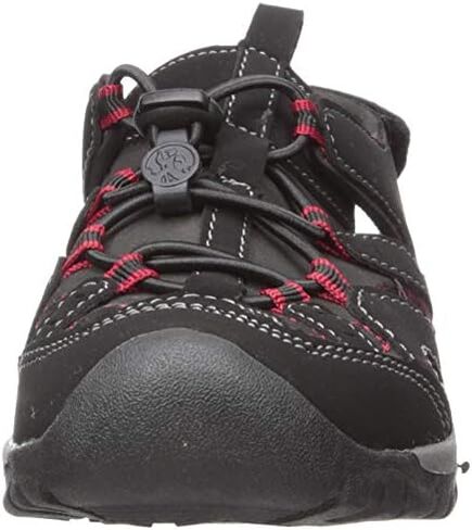 Northside Boys' Burke SE Fisherman Sandal, black/red, 11 M US Toddler in Saudi Arabia