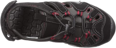 Northside Boys' Burke SE Fisherman Sandal, black/red, 11 M US Toddler in Saudi Arabia