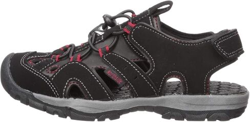 Northside Boys' Burke SE Fisherman Sandal, black/red, 11 M US Toddler in Saudi Arabia