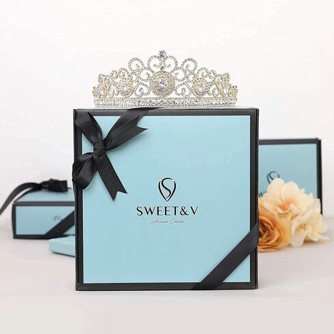 تيجان الملكة والملك من SWEETV - مجموعة غطاء للرأس التنكرية للنساء والرجال - إكسسوارات تاج معدنية لحفلات الزفاف والحفلات التنكرية in Kuwait