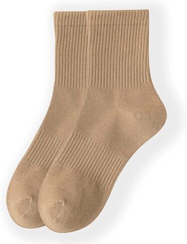 جوارب رجالية متوسطة الطاقم للتحكم في الرطوبة، فستان رياضي كلاسيكي من القطن، حزمة متعددة بني، بيج، أسمر، كاكي، متنوعة، 6 قطع in Kuwait