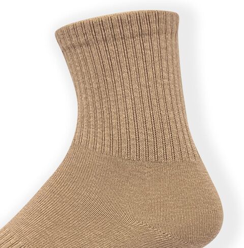 جوارب رجالية متوسطة الطاقم للتحكم في الرطوبة، فستان رياضي كلاسيكي من القطن، حزمة متعددة بني، بيج، أسمر، كاكي، متنوعة، 6 قطع in Kuwait