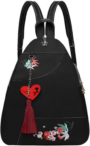 Eshow Small Backpack Purse for Women Nylon Backpack Purse - 2 Way Convertible Casual Backpacks Hobo Handbag in Kuwait