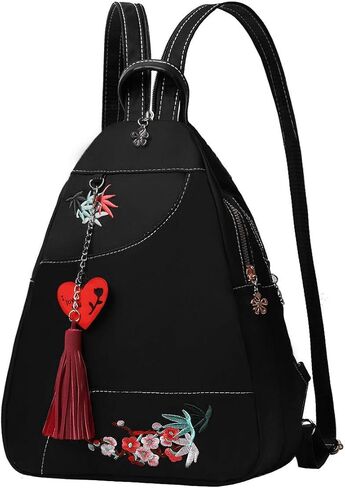 Eshow Small Backpack Purse for Women Nylon Backpack Purse - 2 Way Convertible Casual Backpacks Hobo Handbag in Kuwait