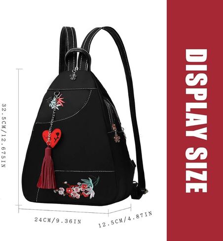 Eshow Small Backpack Purse for Women Nylon Backpack Purse - 2 Way Convertible Casual Backpacks Hobo Handbag in Kuwait