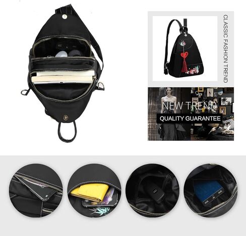 Eshow Small Backpack Purse for Women Nylon Backpack Purse - 2 Way Convertible Casual Backpacks Hobo Handbag in Kuwait