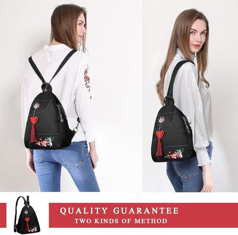 Eshow Small Backpack Purse for Women Nylon Backpack Purse - 2 Way Convertible Casual Backpacks Hobo Handbag in Kuwait