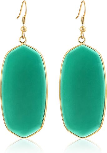 SELOVO Crystal Stone Statement Earrings Fishhook Drop Dangle Earrings Gold Tone in Saudi Arabia