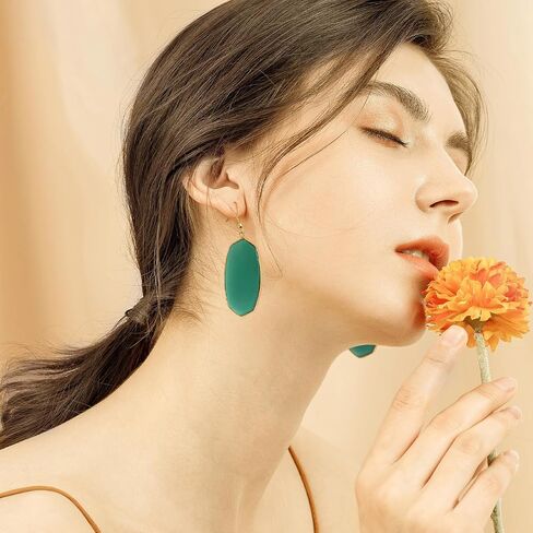 SELOVO Crystal Stone Statement Earrings Fishhook Drop Dangle Earrings Gold Tone in Saudi Arabia