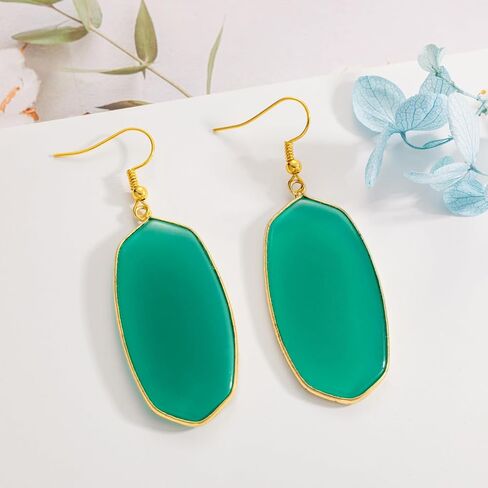SELOVO Crystal Stone Statement Earrings Fishhook Drop Dangle Earrings Gold Tone in Saudi Arabia