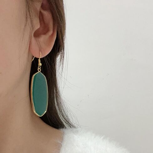 SELOVO Crystal Stone Statement Earrings Fishhook Drop Dangle Earrings Gold Tone in Saudi Arabia