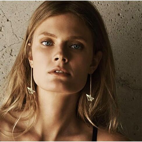 RUIZHEN Personality Airplane And World Map Long Chain Threader Drop Dangle Earrings for Girls Travel Jewelry in Saudi Arabia