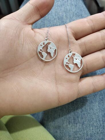 RUIZHEN Personality Airplane And World Map Long Chain Threader Drop Dangle Earrings for Girls Travel Jewelry in Saudi Arabia