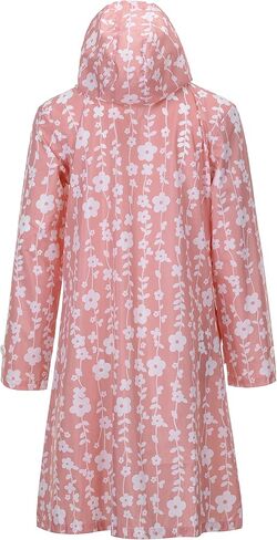 معطف مطر طويل خفيف الوزن للنساء من QZUnique مقاوم للماء وقابل للتعبئة بسحاب مع غطاء للرأس in Kuwait