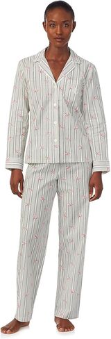 LAUREN Ralph Lauren Long Sleeve Notch Collar Long PJ Set in Kuwait