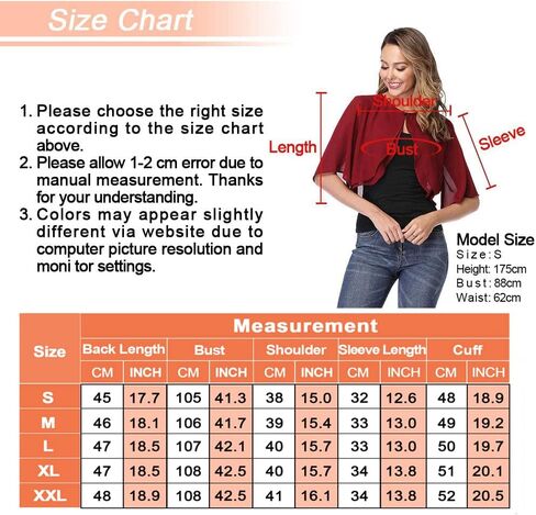 Ladiery Women's Shrugs Chiffon Short Sleeve Open Front Bolero Cardigan Outerwear Shawl Evening Wedding Cape Shirt Tops in Kuwait