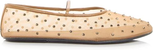Rhinestone Mesh Ballet Flats for Women Crystal Embellished Mary Jane Flats Stretch Band Ballerina Shoes in Saudi Arabia