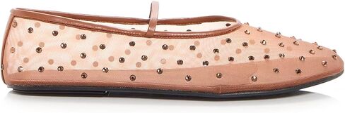 Rhinestone Mesh Ballet Flats for Women Crystal Embellished Mary Jane Flats Stretch Band Ballerina Shoes in Saudi Arabia