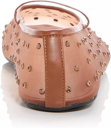 Rhinestone Mesh Ballet Flats for Women Crystal Embellished Mary Jane Flats Stretch Band Ballerina Shoes in Saudi Arabia