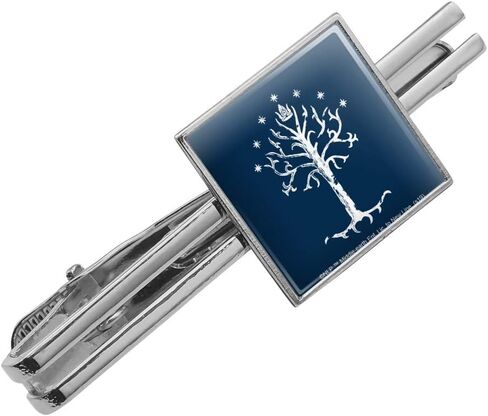 Lord of the Rings Tree of Gondor Square Tie Bar Clip Clasp Tack- Silver or Gold in Saudi Arabia