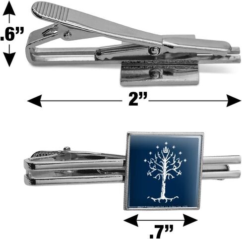 Lord of the Rings Tree of Gondor Square Tie Bar Clip Clasp Tack- Silver or Gold in Saudi Arabia