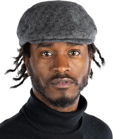 Funky Junque Men’s Wool Blend Newsboy Tweed Flat Cap, Classic Vintage Gatsby Cabbie Golf Hat for Driving Hunting Duckbill Cap in Saudi Arabia