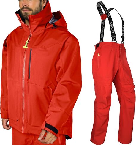 FWG PRO Workwear Waterproof Jacket with Bibs Pants Combo Rain suit Durable Breathable in Kuwait