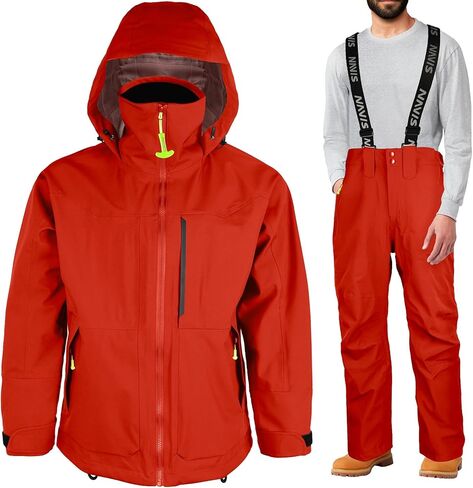 FWG PRO Workwear Waterproof Jacket with Bibs Pants Combo Rain suit Durable Breathable in Kuwait