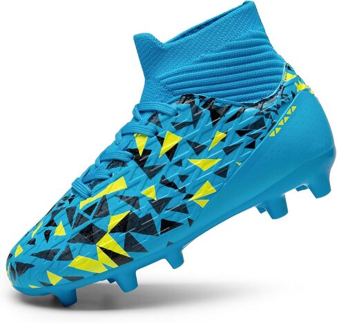 DREAM PAIRS Boys Football Cleats Youth High Top Firm Ground Soccer Shoes for Little/Big Kids in Saudi Arabia